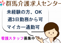 【前橋市】住宅型有料老人ホームの看護師【JOB ID：487-1-ns-p-jn-nor】 イメージ