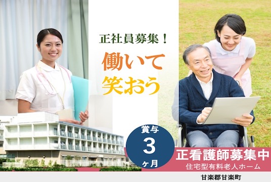 【甘楽郡甘楽町】住宅型有料老人ホームの看護スタッフ【JOB ID：241-2-ns-f-ns-bbb】 イメージ