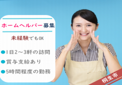 【みどり市】訪問介護のホームヘルパー【JOB ID：154-2-hca-p-sy-not】 イメージ