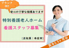 【本庄市】特別養護老人ホームの看護師【JOB ID：1031-1-ns-f-ns-bbb】 イメージ