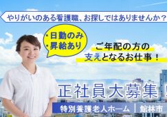 【館林市】特別養護老人ホームの看護師【JOB ID：26-2-ns-p-ns-nor】 イメージ