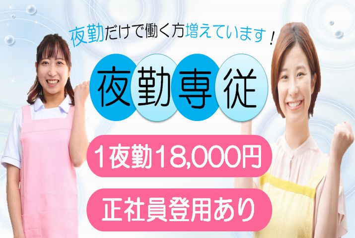 【伊勢崎市】住宅型有料老人ホームの夜勤専従介護スタッフ【JOB ID：385-2-ca-yp-ms-nor】 イメージ